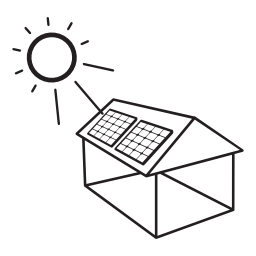 住宅の太陽電池パネルのインストール無料のアイコン