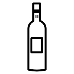ワイン・ボトルの輪郭の無料アイコン