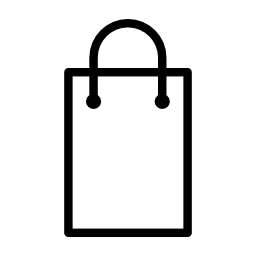 ショッピングバッグの四角形のアウトラインの無料のアイコン