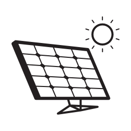 無料アイコンの日光の太陽電池パネル