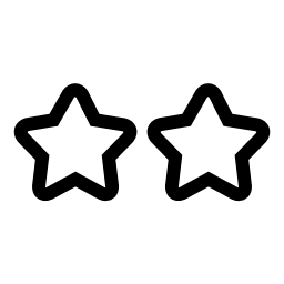 2つの星印の無料のアイコン