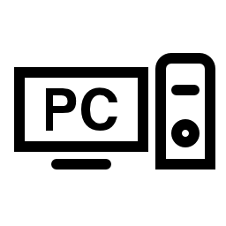 PCコンピューターとモニターの概要の無料のアイコン