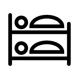 二段ベッドの無料アイコンに置く人のカップル