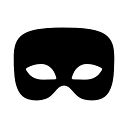 黒い男性カーニバルマスク無料アイコン