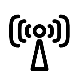 アンテナ信号シンボル無料アイコン