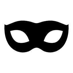 黒カーニバルマスク図形無料アイコン