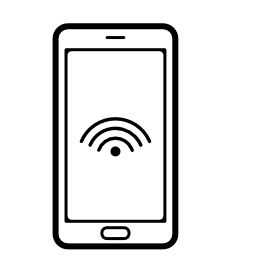 Wifi接続で携帯電話の概要のサインオン画面無料アイコン