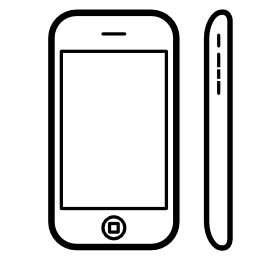 Iphone3gの前頭葉と側無料のアイコンを表示します。