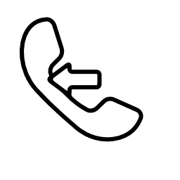 矢印無料アイコンと、耳介の着信コールのシンボル