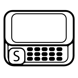 キーボードのボタンと文字S無料のアイコンを含む大きなボタン携帯電話モデル