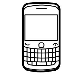 携帯電話の人気モデルのブラックベリー大胆な9700無料アイコン