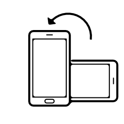 垂直方向と水平方向の無料アイコンで携帯電話のシンボル