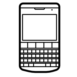 人気モデルのブラックベリーポルシェデザイン無料のアイコンの携帯電話