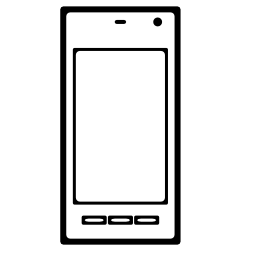 3つの長方形のボタン無料アイコンと携帯電話の概要