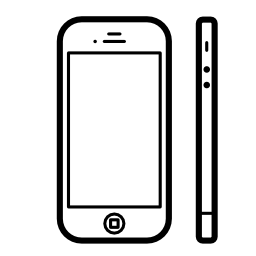 正面図と側面図からアップルIphone4無料のアイコン