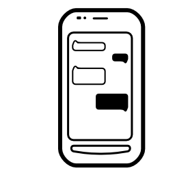携帯電話スクリーンの無料アイコンのチャット泡