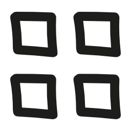 4の手描きの正方形のモザイクタイル無料アイコン