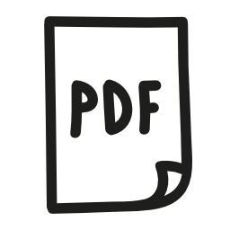Pdfファイル手描き下ろしシンボル無料アイコン