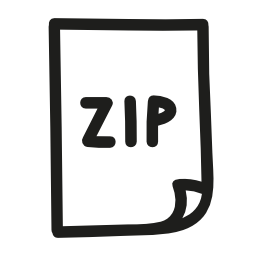 Zipファイル手描き下ろしインタフェースシンボル無料アイコン