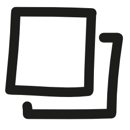 不規則な正方形のギャラリー手描き下ろしインタフェースシンボル概要無料アイコン
