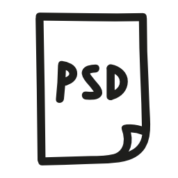 PsdPhotoshopファイル手描き下ろしシンボル無料アイコン