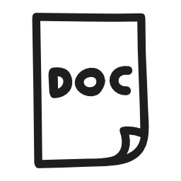 ドキュメントファイル手描き下ろしシンボル無料アイコン