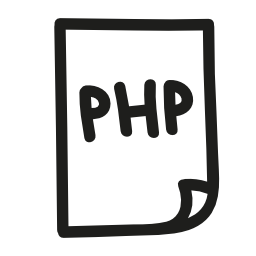 Phpファイル手描きインタフェースシンボル無料アイコン