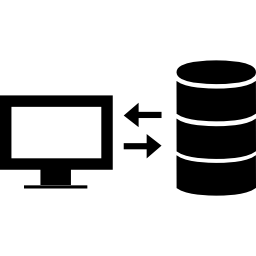 データ交換インタフェースシンボル無料アイコン