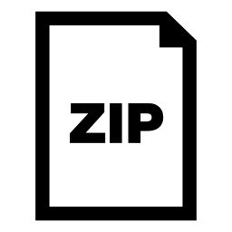Zip圧縮ファイル無料アイコンのドキュメントインターフェイスの記号