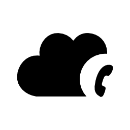 雲電話インタフェースシンボル無料アイコン