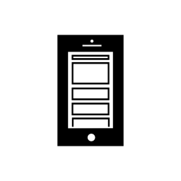 携帯電話スクリーンの無料アイコンレスポンシブデザイン