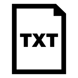 テキストファイルのTxt文書インタフェースシンボル無料のアイコン
