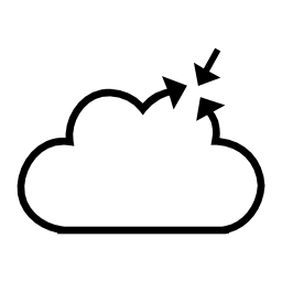 無料のアイコンを指す矢印の付いた雲します。