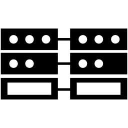 サーバー接続インタフェースシンボル無料アイコン