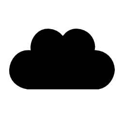 雲黒い図形インターネットインタフェースシンボルバリアント無料アイコン