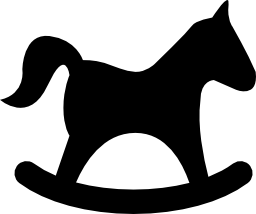 馬黒いロッカー側図形無料アイコン