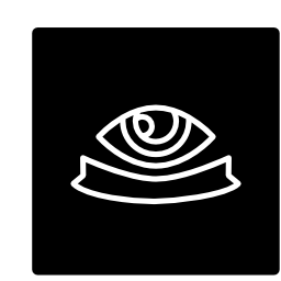 正方形の目の監視ロゴ無料アイコン