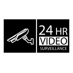 24時間ビデオ監視シンボル無料アイコン