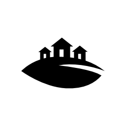 葉の丘の家ロゴ無料アイコン