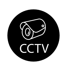 CCTVが閉じてテレビ回路監視のシンボル円無料アイコン内部ビデオカメラ