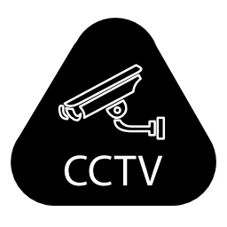 CCTV監視システム三角形記号無料アイコン