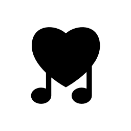 音楽の愛のシンボル無料アイコン
