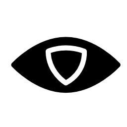 監視盾概要アイリス無料アイコンが、目の形のロゴ