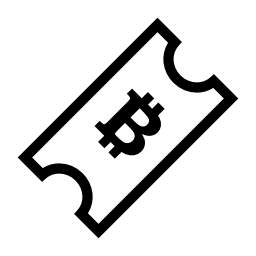 Bitcoinチケット無料アイコン