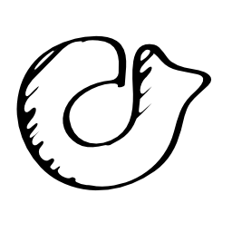 Rdioスケッチのロゴの輪郭の無料アイコン