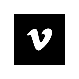 正方形のVimeoのロゴ無料アイコン