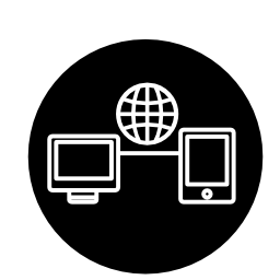 サークル無料アイコンの世界接続シンボル