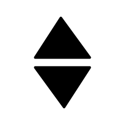 上下の矢印の三角形の無料アイコン