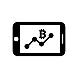 Bitcoin携帯電話接続グラフィック無料アイコン