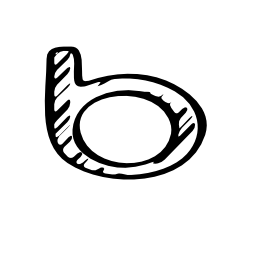Badooスケッチのロゴの輪郭の無料アイコン